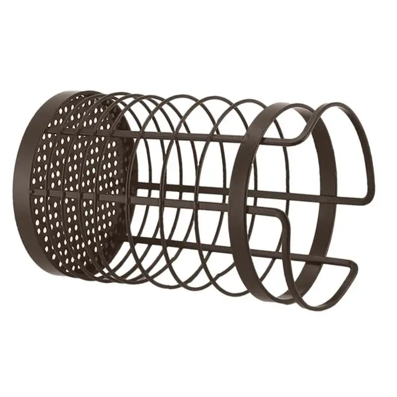 Iron Wire Utensil Holder Cutlery Drainer Kitchen Counter Top Tableware Round Storage Tube Spoon Fork Organizer Shelves